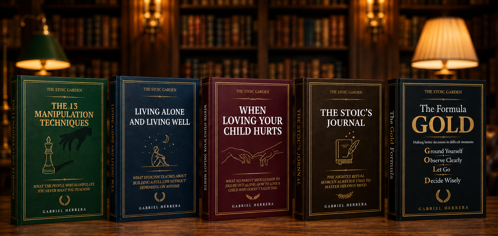The Stoic Library of Self-Respect — 5 books by Gabriel Herrera